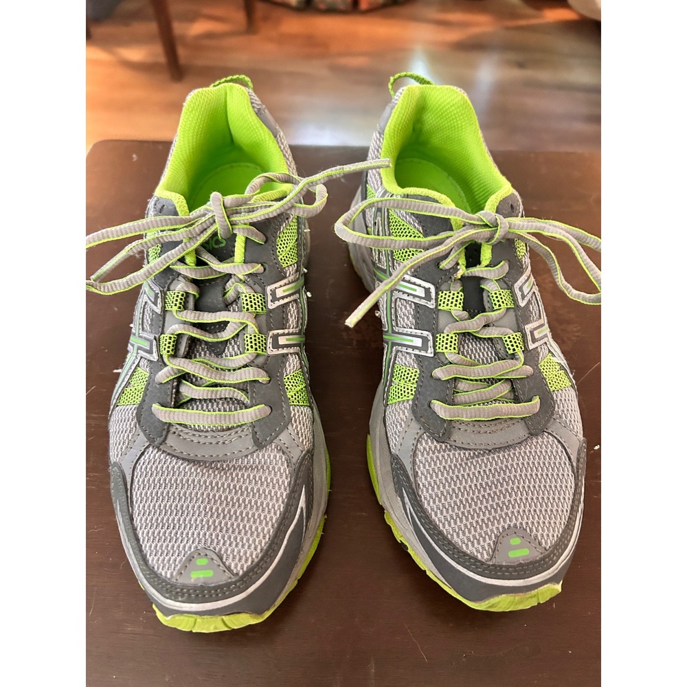 Asics Gel-Venture 4 Women‎ Trail Running Shoes Grey Lime Green Sneakers T381N